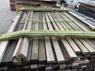 Ca. 432x Purple Heart hardhouten planken geschaafd, 21x40mm, 180/95cm